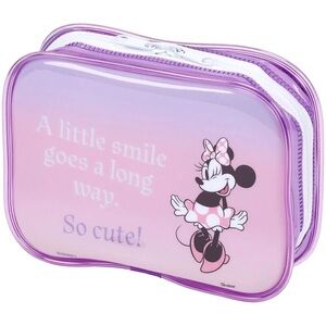 Disney Minnie Mouse Mini Travel Toiletry 5 pc Set Toothbrush Comb Bottle Kawaii